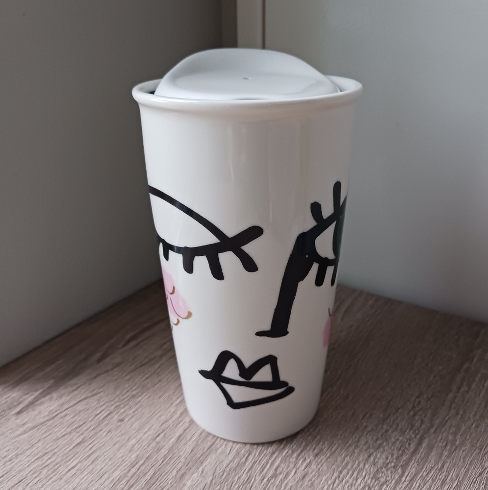 🌷 Starbuck Ceramic Abstract "Picaso" Face Tumbler